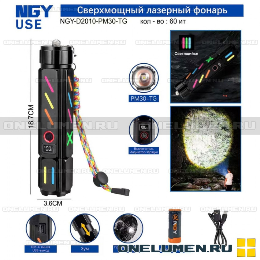 Ручной фонарь NGY-D2010-PM30-TG alt