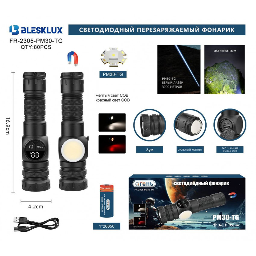 Фонарь ручной FR-2305-PM30-TG alt