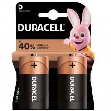 Батарейка Duracell D, LR20, 1,5V 2 шт.