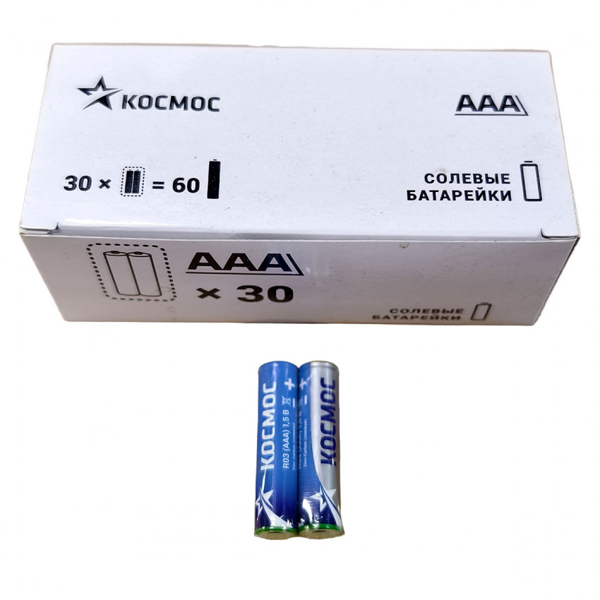 Батарейки AAA (LR03, MN2400) Космос, 1.5V, 2 шт alt