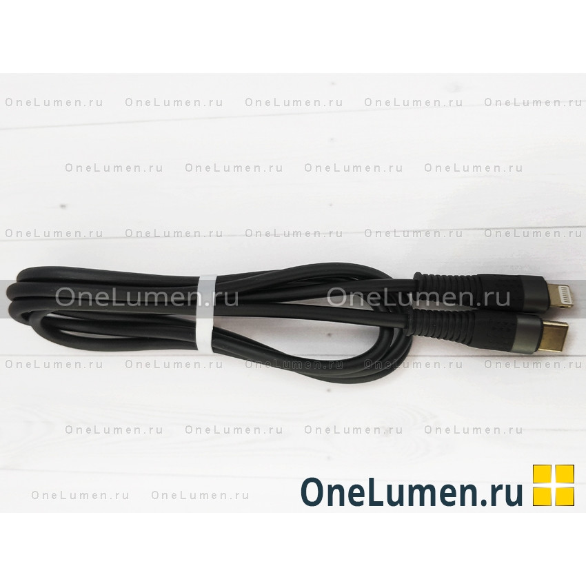 Кабель зарядки X-PERT XP-33, PD Type-C - Lightning 1м, 3A, 20W. alt